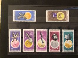 1965 Ungarn Satz Weltraumforschung Michel Nr. 2194-2200, *