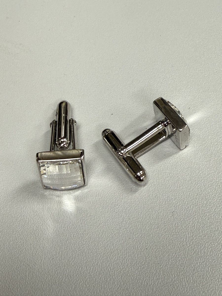 Swarovski Manschettenknöpfe: SWAROVSKI Cufflinks Square Clear Crystal Silver like new – Neu (gemäss Beschreibung) aus Zürich von Allwelcome 3