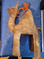 Kamel Fell Dekoration Leder Dromedar Handarbeit Vintage