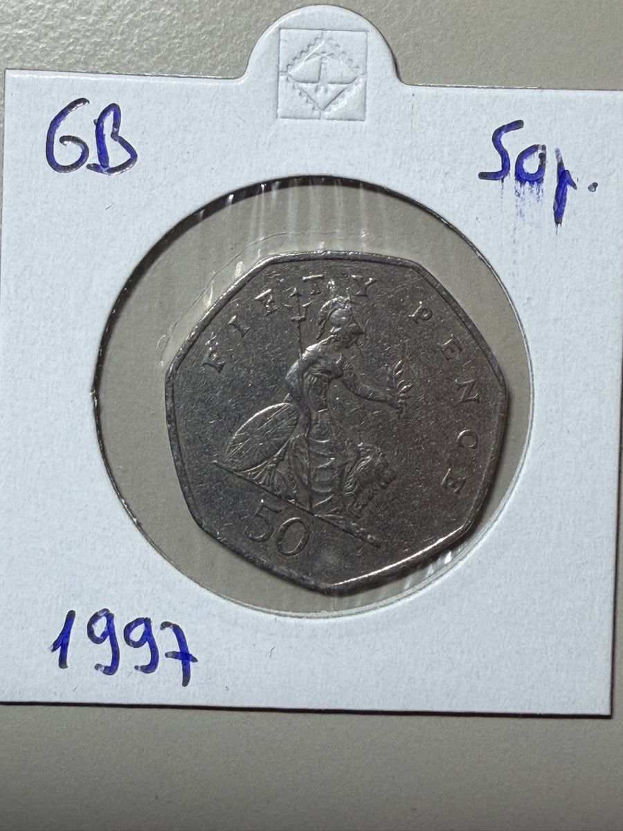 Toutes les monnaies: GB - 50 Penny - 1997 – D'occasion à Payerne par Mike1682