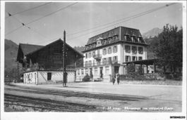 Montbovon FR // 1939 Hotel et Gare Bahnhof