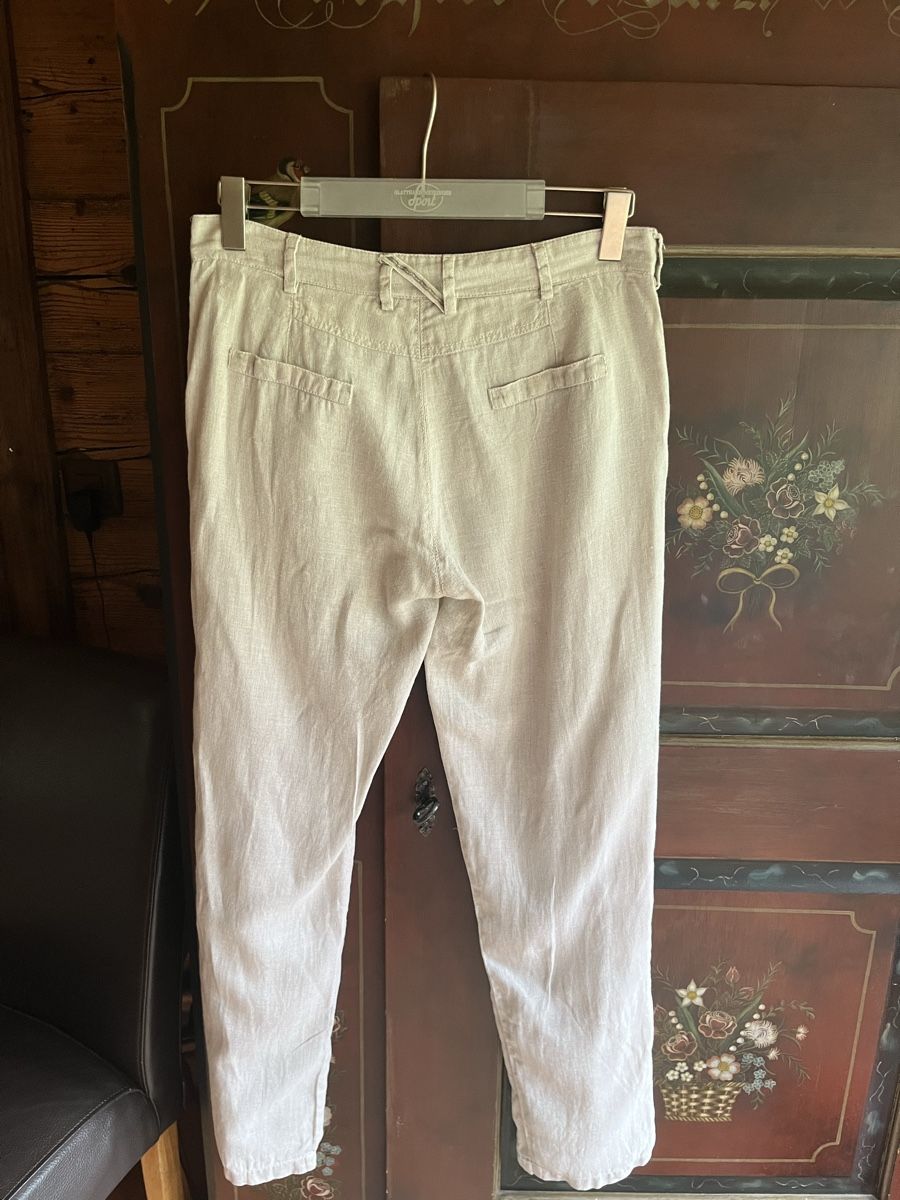 Nile Pantaloni: Nile Leinen Hose Beige Grösse S/M – Usato da Innertkirchen venduto da salmalo 5