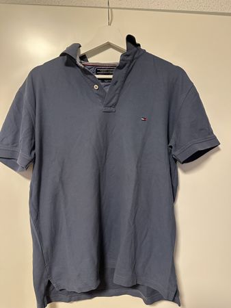 Polo Tommy Hilfiger kurzarm Grösse L Blau guter Zustand