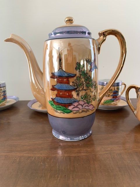 Set di piatti: Vintage Japanisches Lusterware Tee Set - Vollständig – Usato da Wängi venduto da Lacangreja1 5