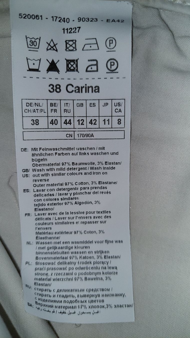 Taifun Pantaloni: Chino Hose Gr. 38 Beige TAIFUN – Usato da Gwatt (Thun) venduto da Letzte-Chance-II 7