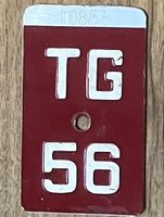 TG 56 - VELONUMMER - FAHRRADSCHILD - PLAQUE DE VELO - TG 56