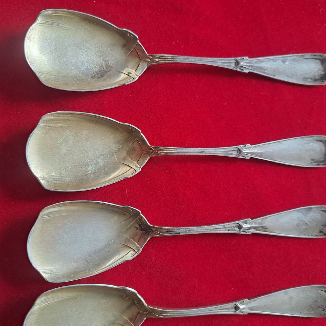 Cucchiai: Jugendstil Deutsche  6 Löffel Vergoldet  – Usato da Adliswil venduto da globill 3