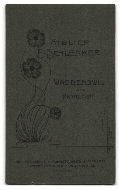 Fotografie & Manifesti: Fotografie E. Schlenker, Waedenswil, Kle – Usato da Berlin venduto da bartko-reher 1