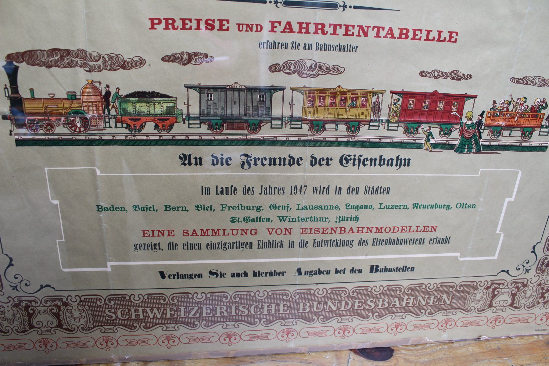Foto & Immagini: Plakat 128x90 Spanischbrötlibahn 1947 Original – Usato da Gebenstorf venduto da Gomsa0 6