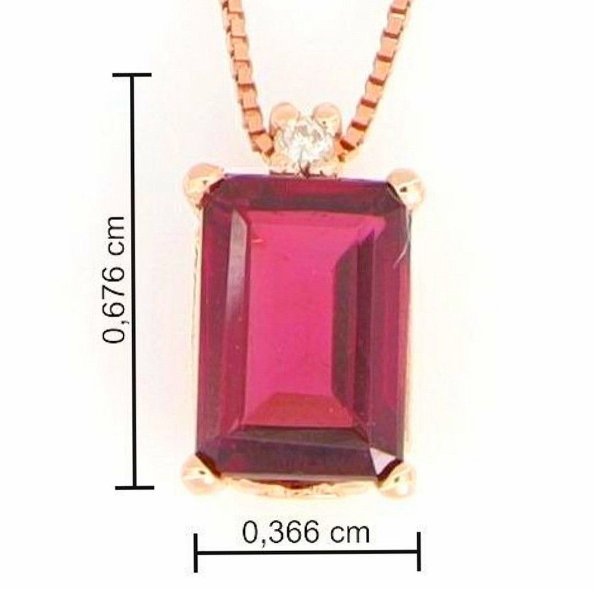 Catenine: 18K Roségold Collier mit Rhodolith Anhänger – Nuovo (secondo la descrizione) da Untersiggenthal venduto da TimeandShine 1