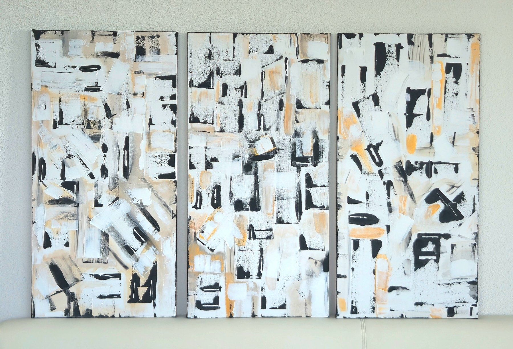 Foto & Immagini: Abstrakte Kunst Leinwand Triptychon 3-teilig modern – Nuovo (secondo la descrizione) da Schlieren venduto da milla26