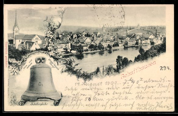 Ansichtskarten: Schaffhausen, Panorama, Schillerglocke – Gebraucht aus Berlin von bartko-reher