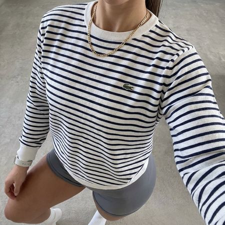 Lacoste Vintage Lacoste Sweater Striped White