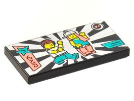 Lego Fliese (87079pb0979) mit 2 Tänzer Muster