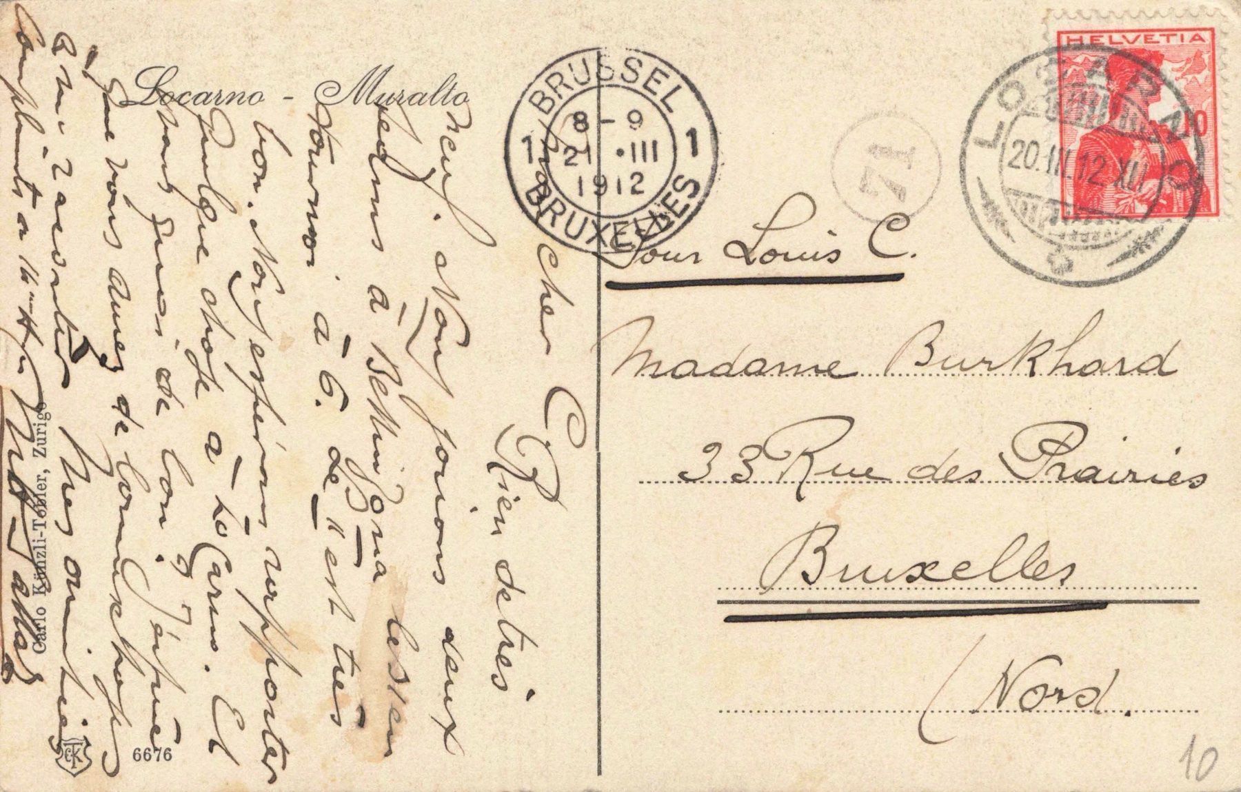 Cartoline postali: Locarno Muralto – Usato da Biasca venduto da Blenio71 1