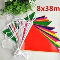 38m Wimpelkette Fahnen f. Party 100PCS