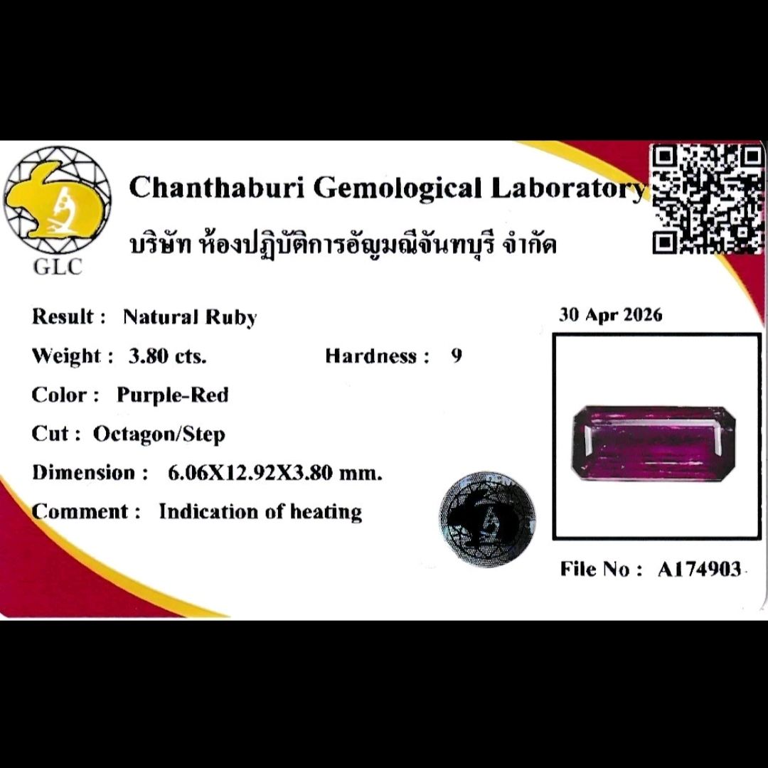 Edelsteine: 3.80 ct Madagaskar RUBIN RUBY Edelstein ZERTIFIKAT heated – Neu (gemäss Beschreibung) aus Zell LU von Swiss_Siam_Gem 5