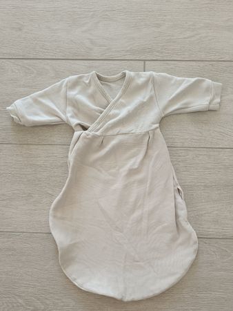 Baby Schlafsack Wickelmodell beige Baumwolle Grösse 56
