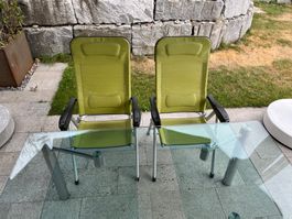 Tisch Gartentisch Wohnzimmertisch massiv Glas 94x172/272 cm