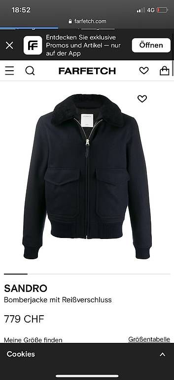 Jacken: Sandro dunkelgraue shearling Pilotenjacke Gr. S – Neu und originalverpackt aus  von  3