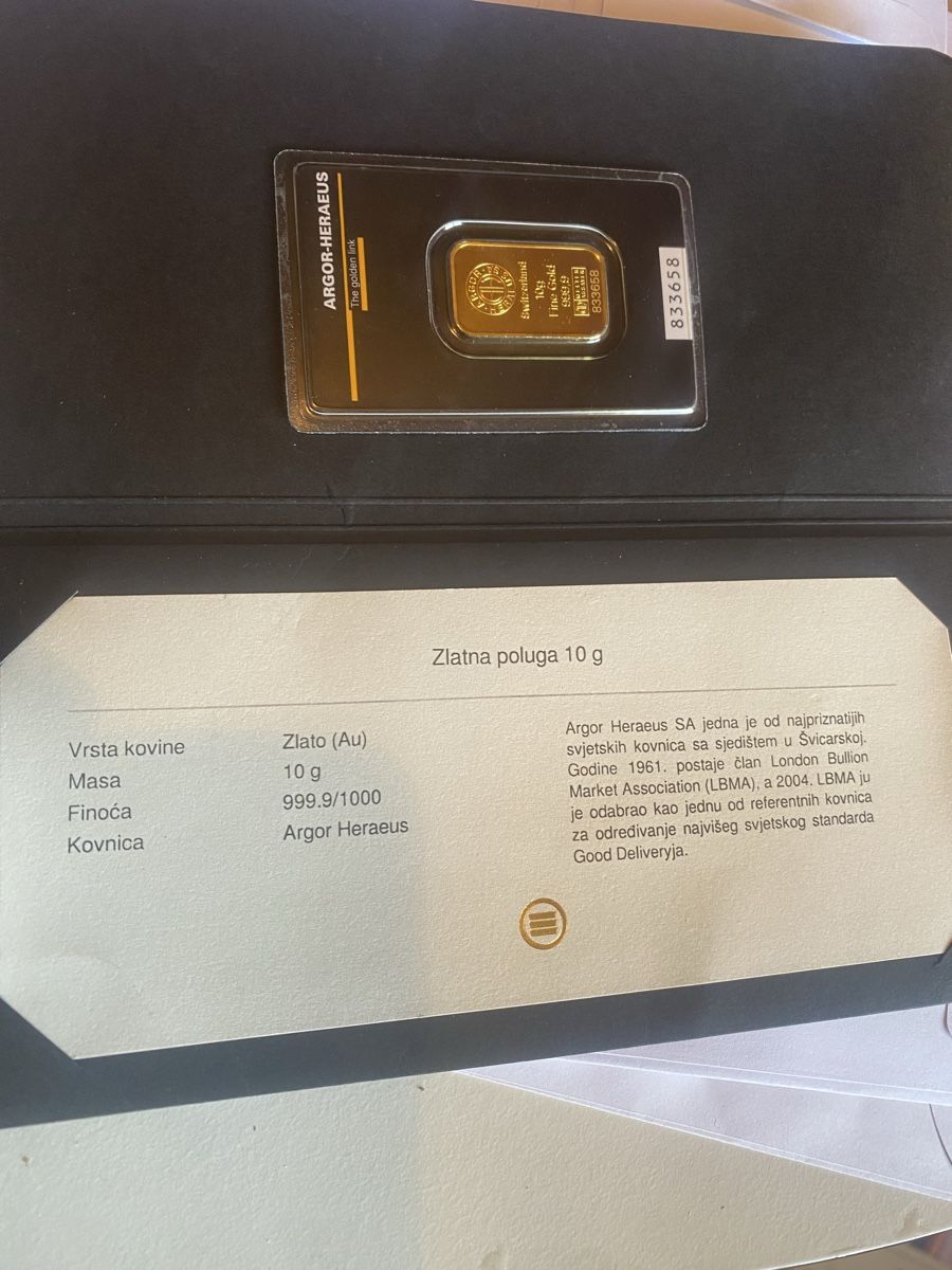 Métaux précieux: 10g Goldbarren Orginalverpackt – D'occasion à Menzingen par Edelmuni7 2