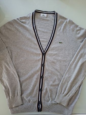 Cardigan Lacoste Gris, Taille 4 - Élégant & Confortable