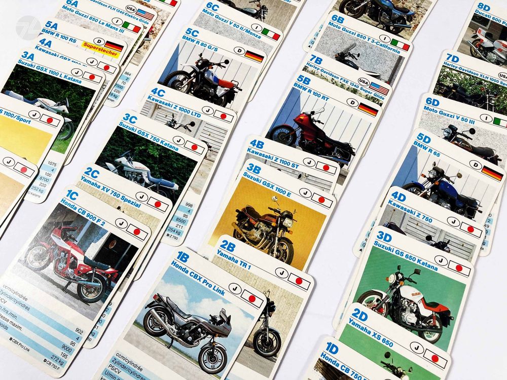 Quartett Motorräder Motocyclettes 32 Spielkarten 5313 (Gebraucht) in ...