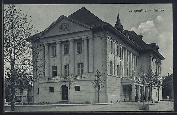 Ansichtskarten: AK Langenthal, Casino im Sonnenschein – Gebraucht aus Berlin von bartko-reher