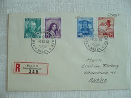 1938 Tag der Briefmarke mit Satz Pro Juventute, Basel