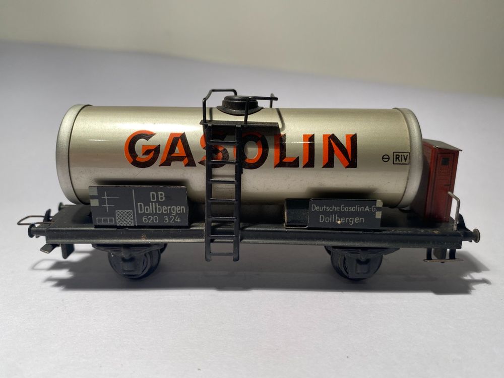 TRIX Express, Metall Tankwagen GASOLIN grau, DC Achsen 2