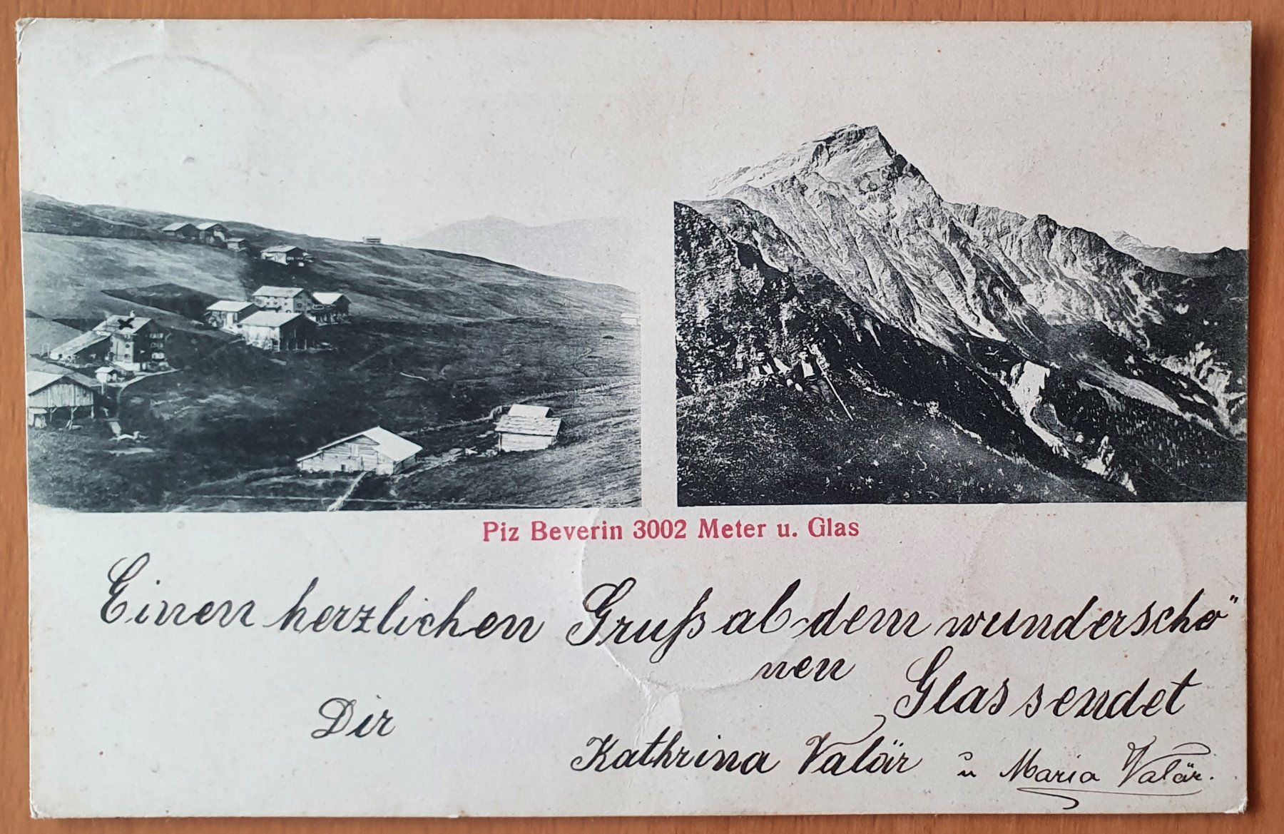 Cartoline postali: Piz Beverin 1906 - mit Stabstempel Ausser-Glas – Usato da Kreuzlingen venduto da Rschweiz1