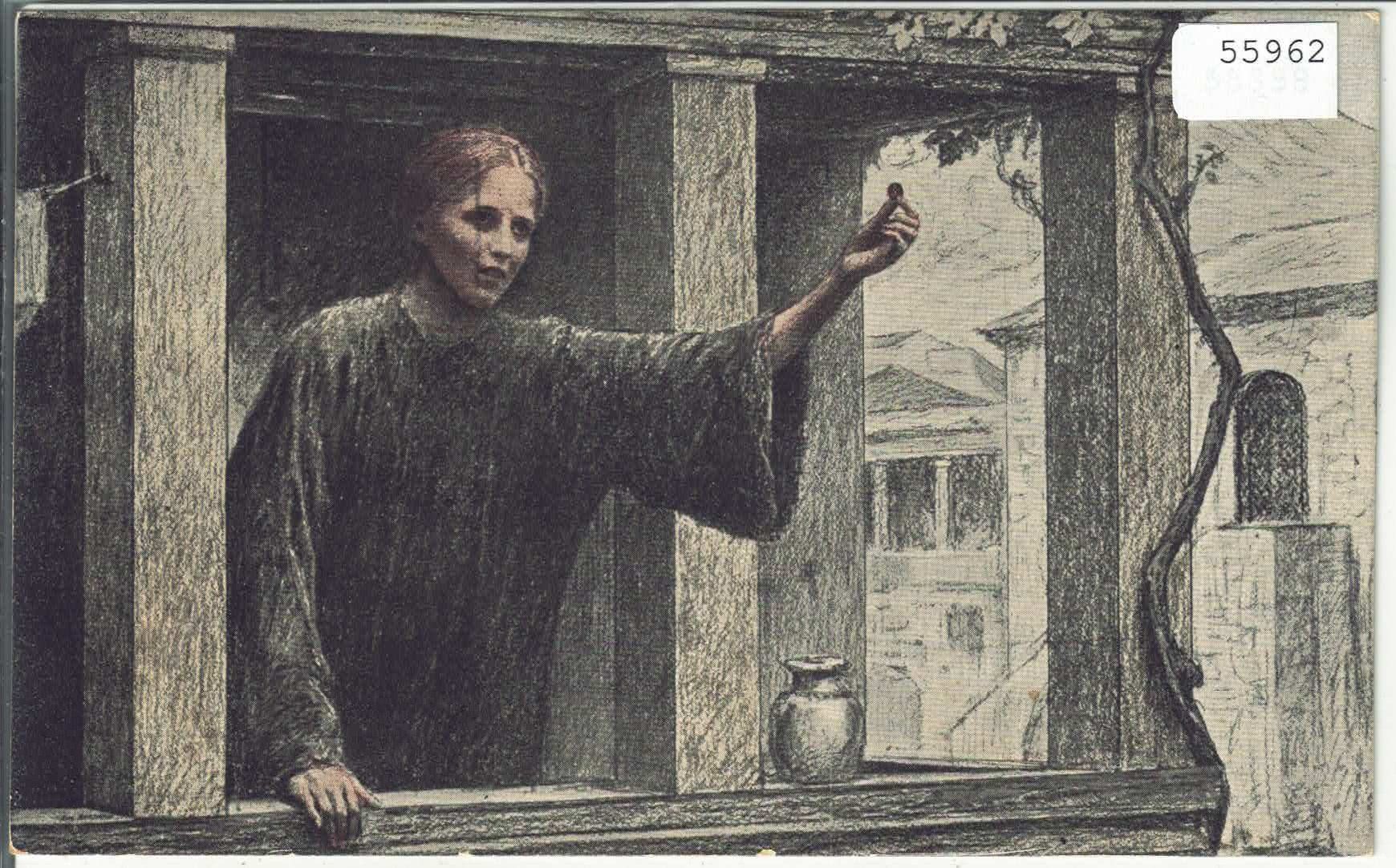 Cartes postales: Eugene Burnand - Der verlorene Groschen - La Drachme perdue – D'occasion à Ettingen par Kartenplanet