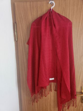 Écharpe Pashmina rouge, 100% pashmina