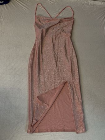 Abendkleid Rosé Glitzer Grösse M Neuer Zustand