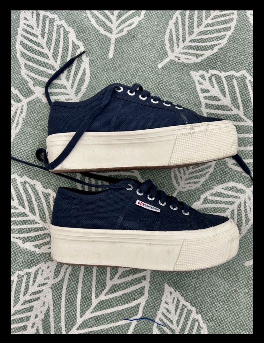 Superga Damenschuhe: Superga Plateauschuhe dunkelblau Gr. 37 – Gebraucht aus Winterthur von Guizza93 1