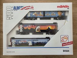 Märklin 84564 Box Car Set 500 Jahre Amerika 3tlg H0 WS OVP