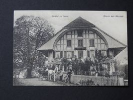 Gruss aus Messen, Gasthof zur Sonne, belebt !