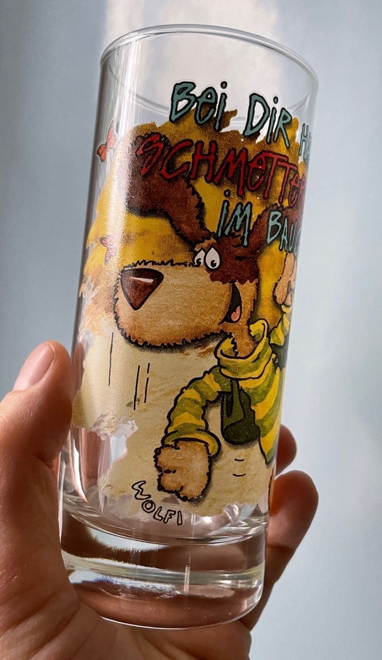 Gläser: "Bei dir hab ich Schmetterlinge..."-Glas – Neu (gemäss Beschreibung) aus Buchs SG von Handyman77