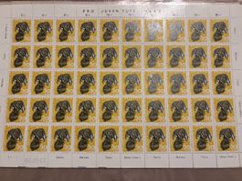 Briefmarken Pro Juventute 1965 Dachs komplett**Selten**