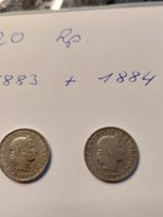 2x 20 Rappen 1883 und 84