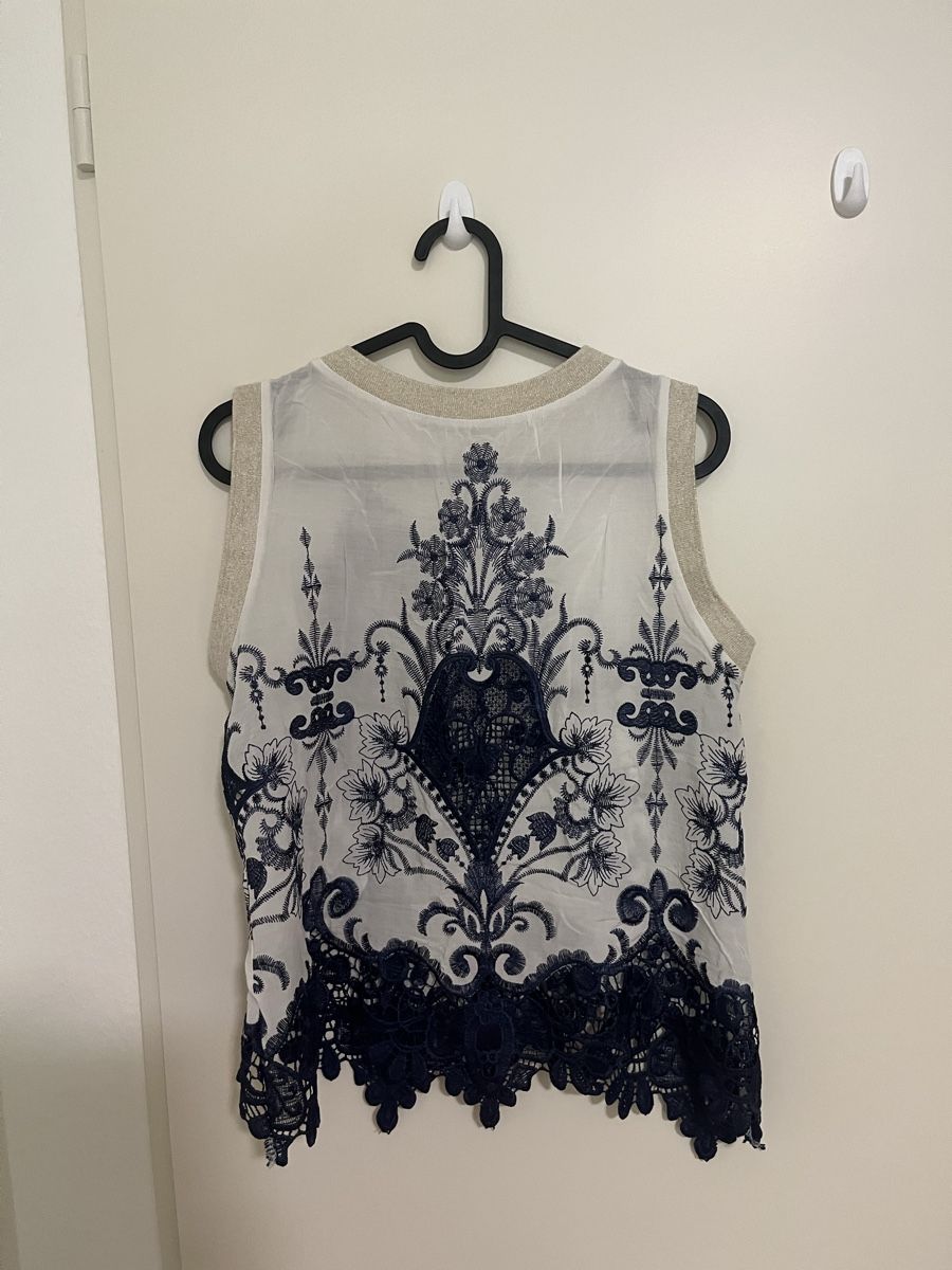 Camicette: lace blue/withe flower blouse – Usato da Füllinsdorf venduto da si.ja.35 1