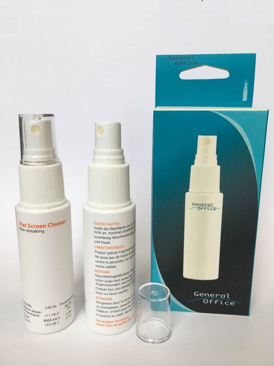 Prodotti di pulizia: 2× 60 ml Spezial-Reinigungsflüssigkeit für Flachbildschirme – Nuovo e nell'imballaggio originale da Giubiasco venduto da news-shop 1