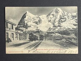 Wengernalp-Station - mit Eiger und Mönch - 1903