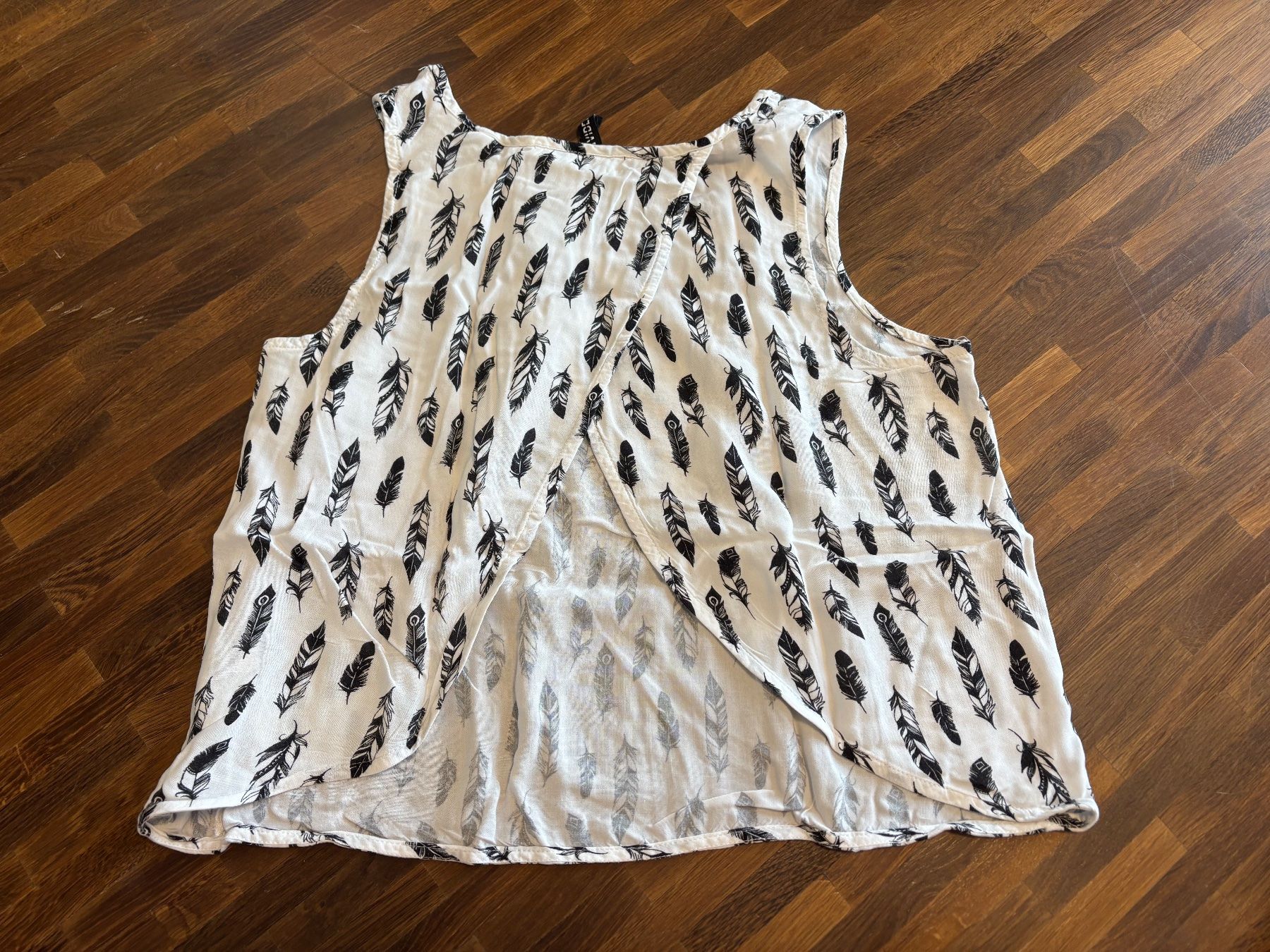 H&M Top: Weisses Sommer Top mit Federn Muster, Grösse S – Usato da Hinwil venduto da liviipivii 1