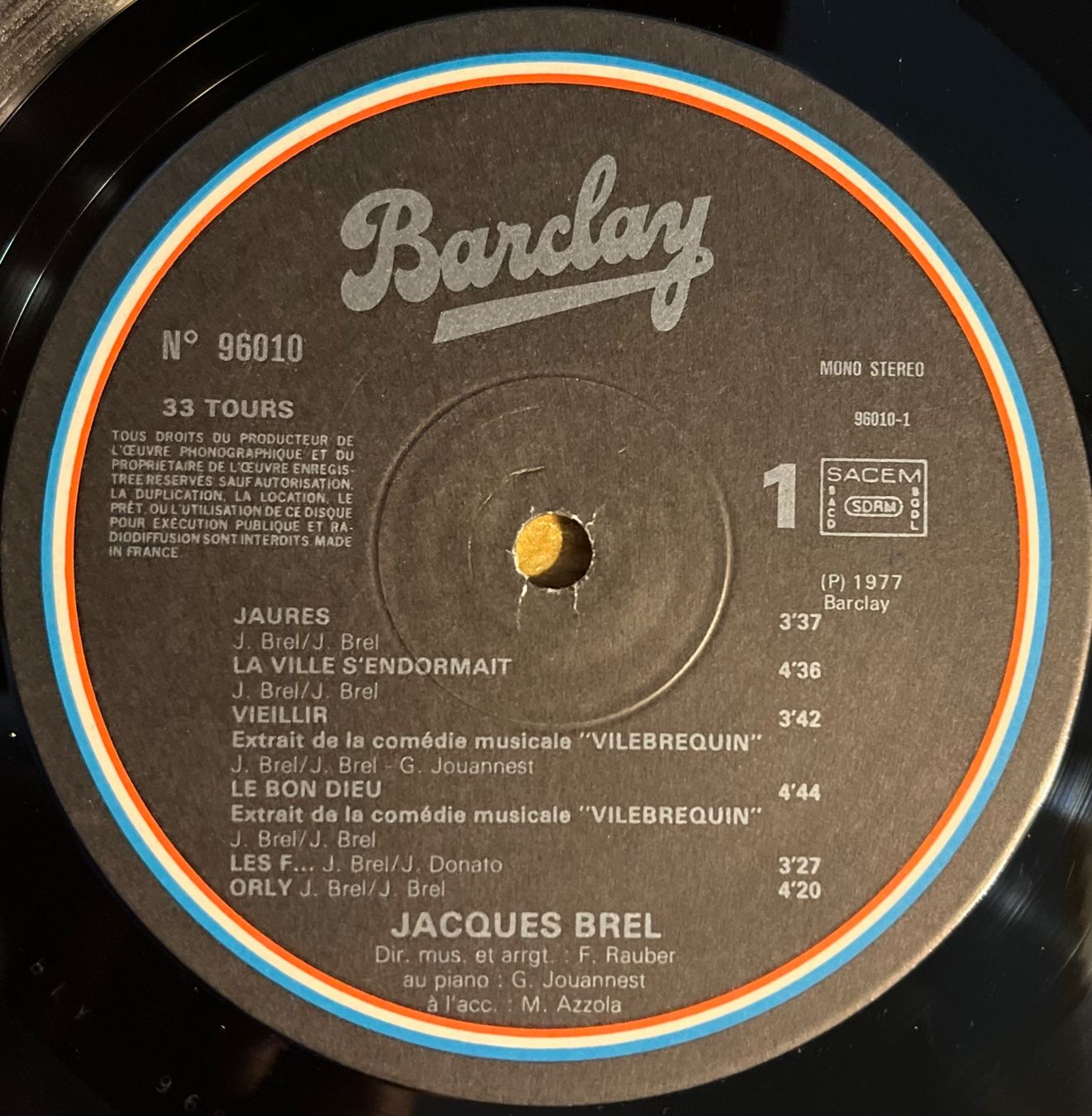Dischi in vinile: JACQUES BREL - BREL - 33 Tours – Usato da Bussigny venduto da vinyl-pas-cher 3