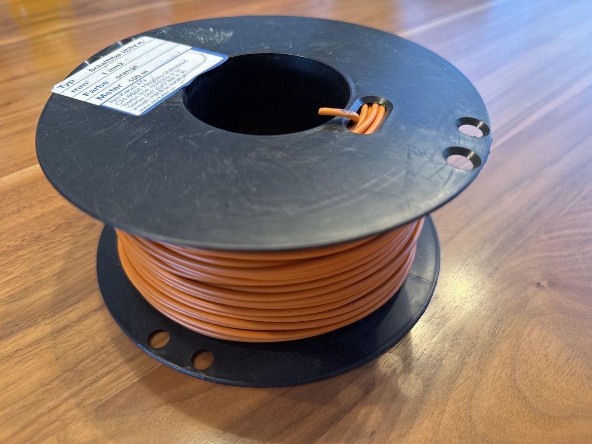 Cavi: Schaltlitze H05V-K, 1mm2, orange, ca.100m – Nuovo (secondo la descrizione) da Pfäffikon ZH venduto da Fruchtsaft