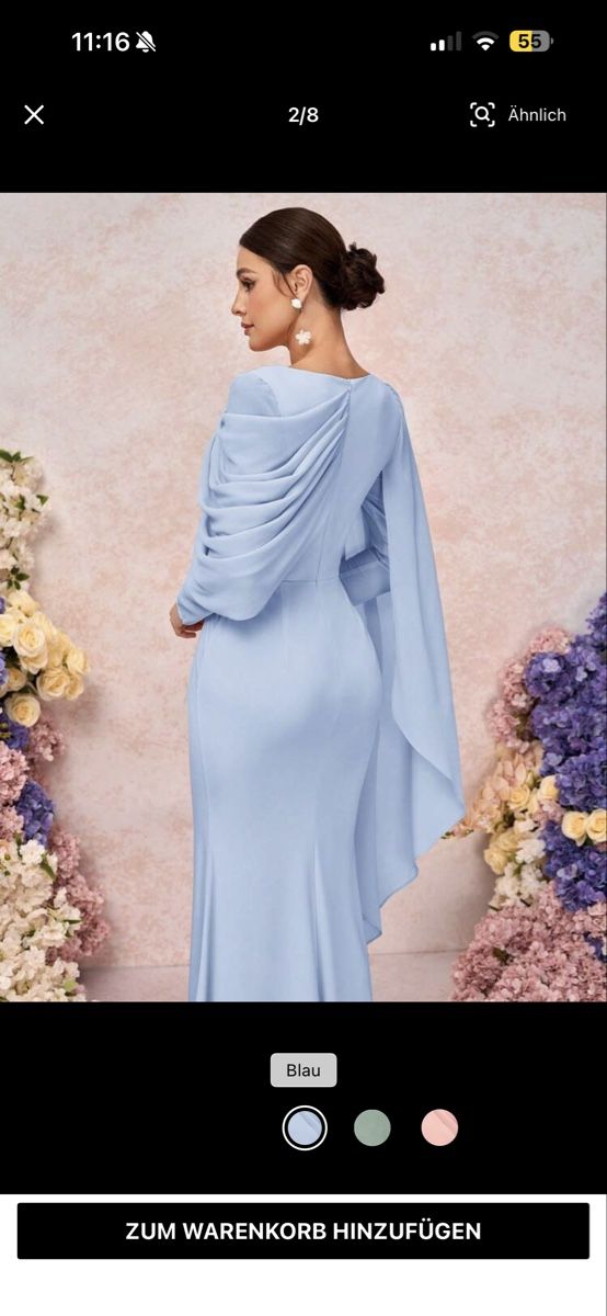 Shein Vestiti: Abendkleid lang Damen blau Grösse M – Nuovo (secondo la descrizione) da Elsau venduto da shoppa 2