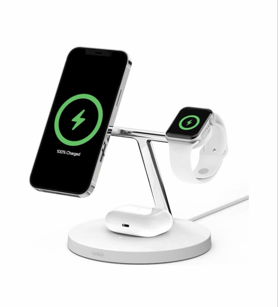 Belkin Caricabatterie: Belkin BoostCharge Pro 3-in-1 MagSafe Ladestation – Nuovo (secondo la descrizione) da Esslingen venduto da ciprianidon 1
