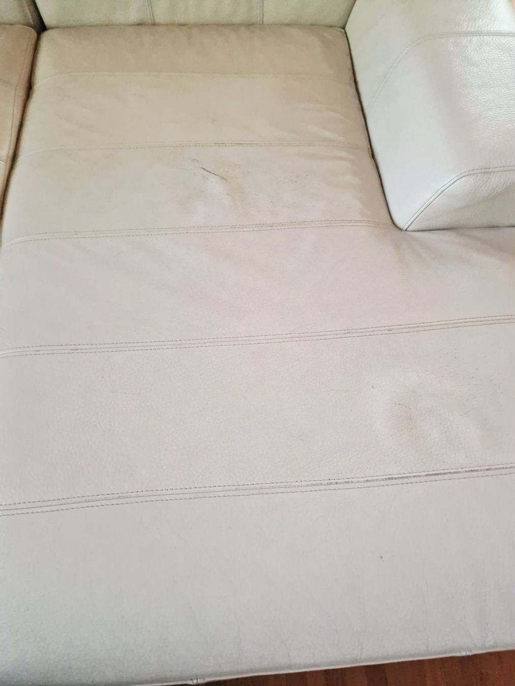 Divani: Zwei-teiliges Ledersofa in hellem Beige – Usato da Hallau venduto da CHACLA 3