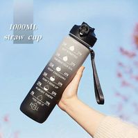 Motivations-Wasserflasche 1000 ml mit Zeitmarken